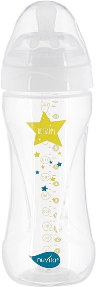 Детская Антиколиковая бутылочка Nuvita NV6051 Mimic Collection 330мл белая (NV6051BIANCO)