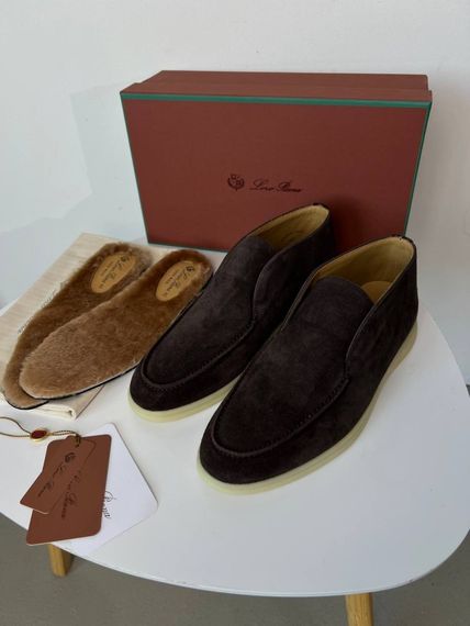 Лофери Loro Piana Open Walk темно-коричневого кольору ob436