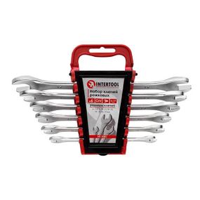 Набір ключів ріжкових, 6 од., 6-17 мм, Cr-V INTERTOOL HT-1001