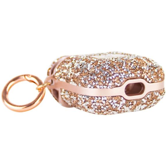 TPU чехол Bling World Rock Diamond для наушников AirPods 1/2 Розовый | Зображення 4