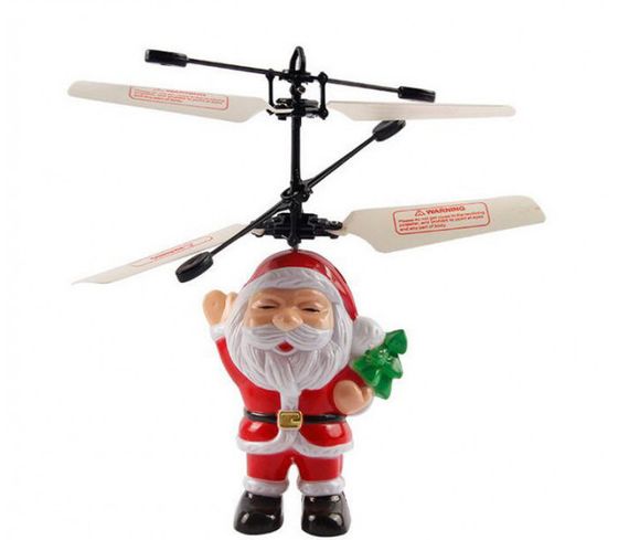 Летающая игрушка Flying Santa летающий Дед Мороз Cанта Клаус
