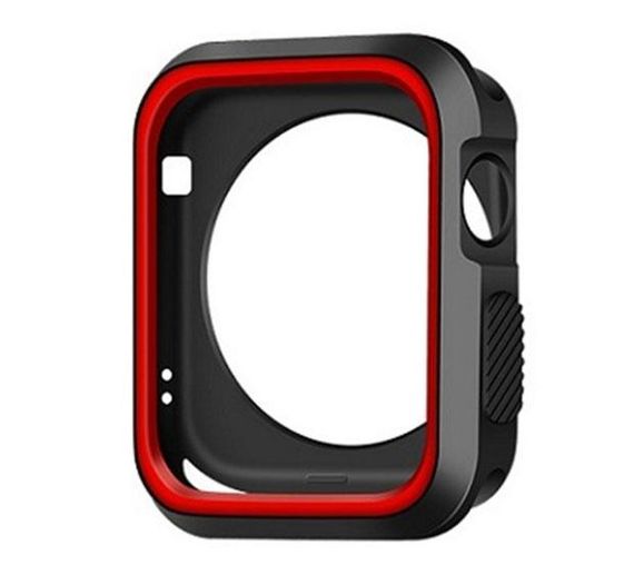 Силіконовий захисний корпус Primo для Apple Watch 38mm - Black / Red | Зображення 2