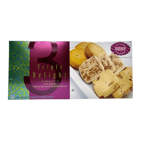 Набір веганського печива фруктове, горіхове та османське  Triple Delight Biscuits 600г Karachi Bakery 8908004010525