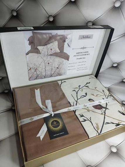 Постельное белье Dijital Belizza Calikusu Сатин Хлопок Евро размер