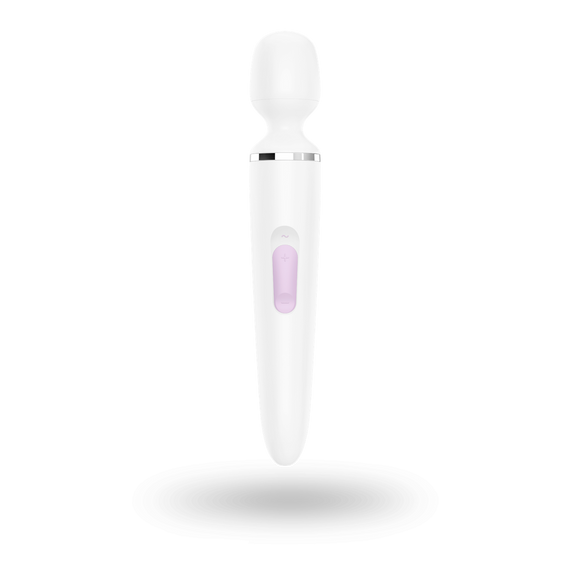 Вібромасажер Satisfyer Wand-er Woman (White/Chrome), водонепроникний, потужний, розмір XXL Sex Aura | Зображення 4