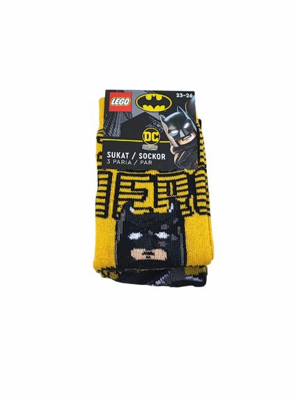 Набір дитячих шкарпеток бавовняних 3 пари для хлопчика LEGO 23-26 Різнобарвний (25090647) | Зображення 4