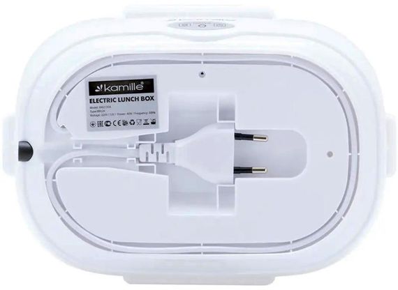 Ланч-бокс Kamille Snack 450мл + 650мл з підігрівом (220V або 12V), сірий | Зображення 5