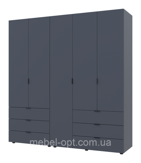 Шафа для одягу Гелар комплект Doros Графіт 2+3 ДСП 193,7х49,5х203,4 (42002132)