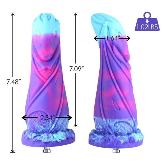 Фалоімітатор для секс-машин Hismith 7.48″ Silicone Dildo HSA139 Monster Series, система KlicLok | Зображення 1