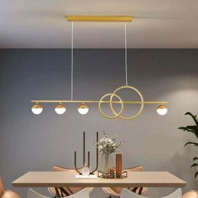 Люстра стельова на 4 лампочки 26301 Золото 35-65х25х120 см.