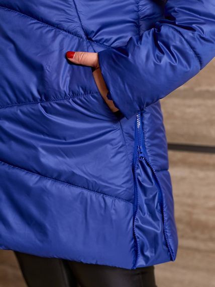 Женская теплая зимняя куртка с капюшоном NB23053 размер 46/48 цвет синий | Зображення 9