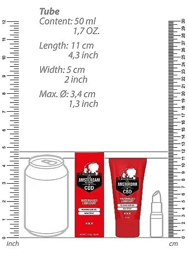 Вагінальний лубрикант Original CBD from Amsterdam - Waterbased Lubricant, 50 ml Sex Aura | Зображення 3