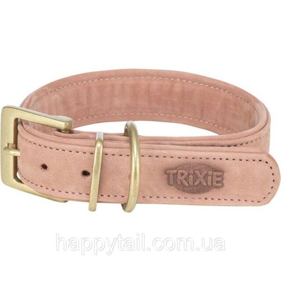 Кожаный ошейник для собак Trixie Pure широкий S-M 31-37 см Пудровый нубук