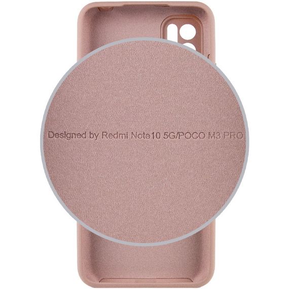 Чехол Silicone Cover Full Camera (AA) для Xiaomi Redmi Note 10 5G / Poco M3 Pro Full camera, Рожевий/Pink Sand | Зображення 2