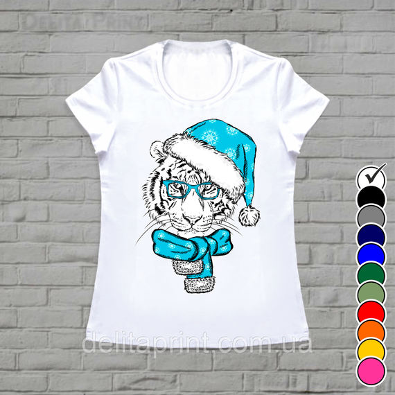 Футболки новорічні Фемілі Лук "Новорічні Тигри" Family Look парні | Зображення 2