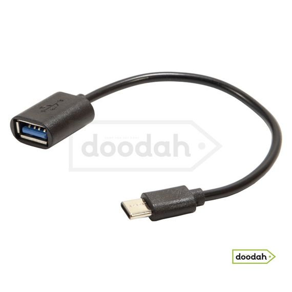 Кабель OTG Type-C 3.1 на USB мама Black - підключення usb девайсів до планшету або телефону | Зображення 2