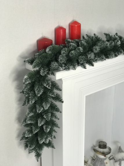Гірлянда хвойна Elegant з плівки 1.5 м зелена з білими кінчиками | Зображення 4