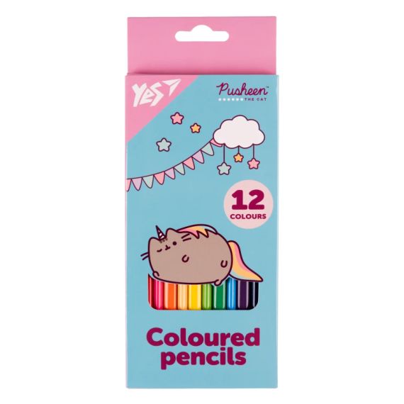 Олівці кольорові Yes 12 кол. Pusheen 290721 Різнокольоровий shop (5056574430557)