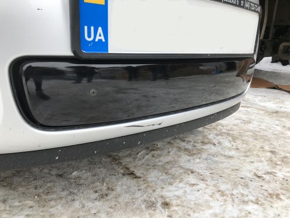 Зимняя накладка на решетку (2007-2010, нижняя) Матовая для Skoda Fabia