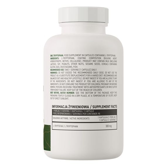 Триптофан для спорта OstroVit Vege Tryptophan 90 Caps | Зображення 1