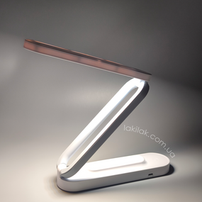 Настільна лампа на аккумуляторі 3W розкладна (біла)