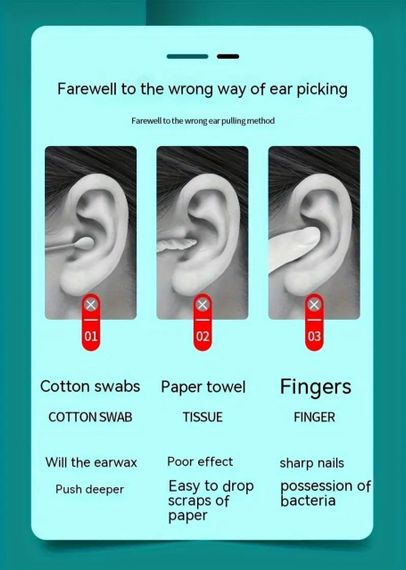 Набір для чищення вух і видалення вушної сірки із 6 інструментів. Фіолетовий | Зображення 8