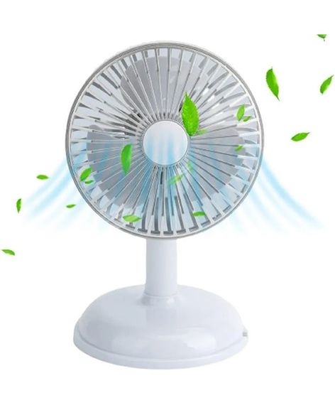 Вентилятор Simple desktop fan KD197 настільний портативний з роботою від USB Світло-сірий | Зображення 1