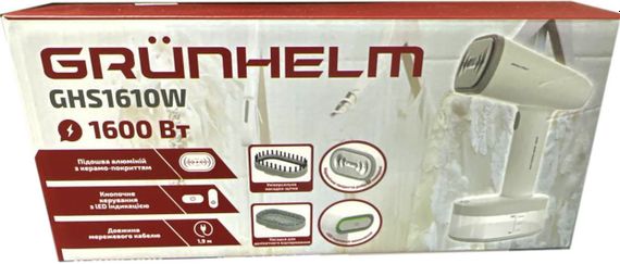 Вертикальний відпарювач ручний Grunhelm GHS1610W парова праска для одягу 1600 Вт 250 мл 25 г/хв | Зображення 4