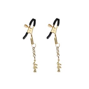 Затискачі для сосків з підвіскою Liebe Seele Rose Pendant Nipple Clamps Gold