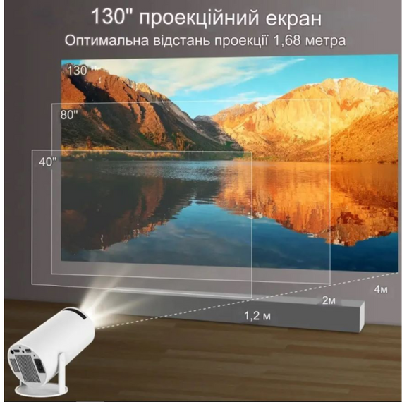 Проектор смарт із пультом Magcubic HY300 портативний смарт LED проектор для домашнього кінотеатру | Зображення 9
