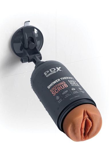 Мастурбатор у колбі Pipedream PDX Plus Shower Therapy чорний, 28.5 см Sex Aura | Зображення 2