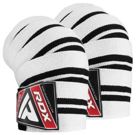 Бинти на коліна RDX K1 GYM Knee Wraps White/Black Plus (WAH-K1W+)