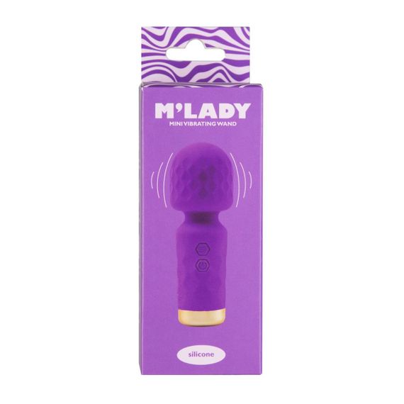 Вібромасажер M’Lady Mini Vibrating Wand Purple Sex Aura | Зображення 4