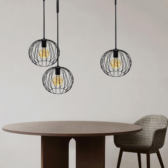Люстра підвісна в стилі лофт на три плафони MSK Electric Globe NL 12722-3 | Зображення 1