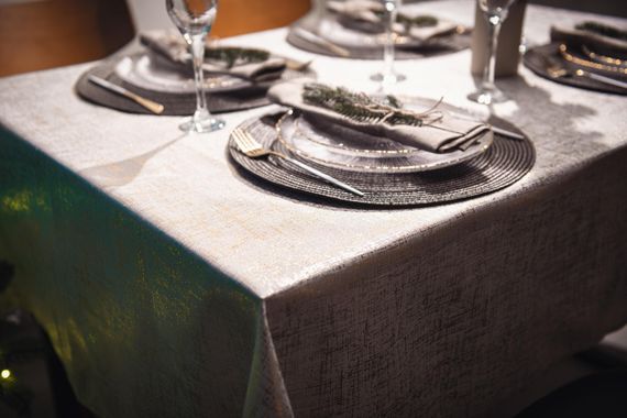 Скатертина Ardesto Shine 140х180см, 100% поліестер, золотистий (ART08SG) | Зображення 2