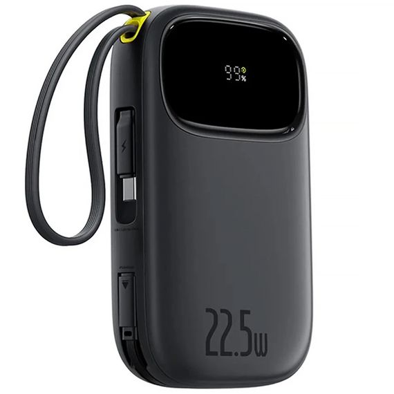 Портативний ЗП Power Bank Baseus EnerFill FC31 PD22.5W with cables 10000 mAh (PPQD3) Cosmic Black | Зображення 1