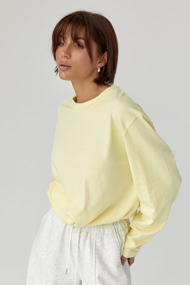 Однотонний базовий лонг oversize - жовтий цвет, ONE SIZE (є розміри)