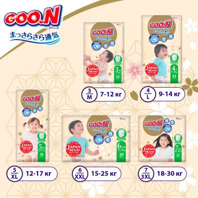 Подгузники GOO.N Premium Soft 18-30 кг Розмір 7 3XL 22 шт (F1010101-160) | Зображення 6