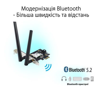 Сетевая карта Wi-Fi ASUS PCE-AXE5400 | Зображення 1