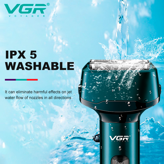 Электробритва VGR V-370 шейвер, тройное лезвие, IPX5, индикатор заряда | Зображення 5