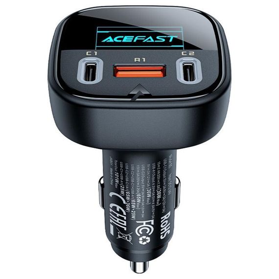 АЗУ Acefast B5 PD36W+QC4.0 total 101W (1USB-A/2C) Black | Зображення 1