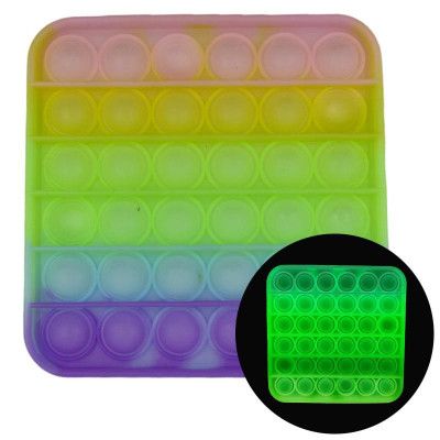 Игровой набор Sibelly антистресс Pop It Square Glow in Dark (SB-PPIT-SQL-GD) - Топ Продаж! | Зображення 2