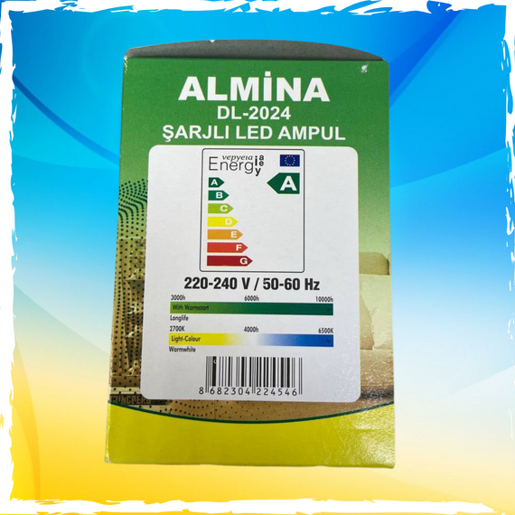 Лампочка акумуляторна Almina DL, 12W. Світлодіодна лампочка на 12В. | Зображення 1