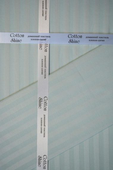 Постільна білизна Cotton Shine Stripe Satin 200х220 Su Yesili | Зображення 1