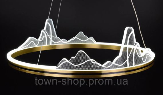 Люстра потолочная LED SGA16-800-ab-k Латунь 40-150х80х80 см. | Зображення 7