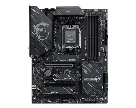 Материнcкая плата MSI X870E GAMING PLUS WIFI sAM5 X870E 4xDDR5 M.2 HDMI WiFi BT ATX 911-7E70-001