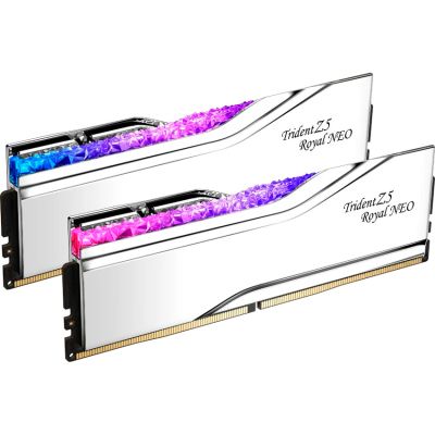 Модуль памяти для компьютера DDR5 32GB (2x16GB) 6000 MHz Trident Z5 Royal Silver G.Skill (F5-6000J2836G16GX2-TR5S)