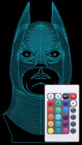 Акриловий світильник-нічник з пультом 16 кольорів Бетмен tty-n000736