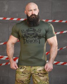 Тактична потоотводна футболка SABUR танкіст олива НП5190