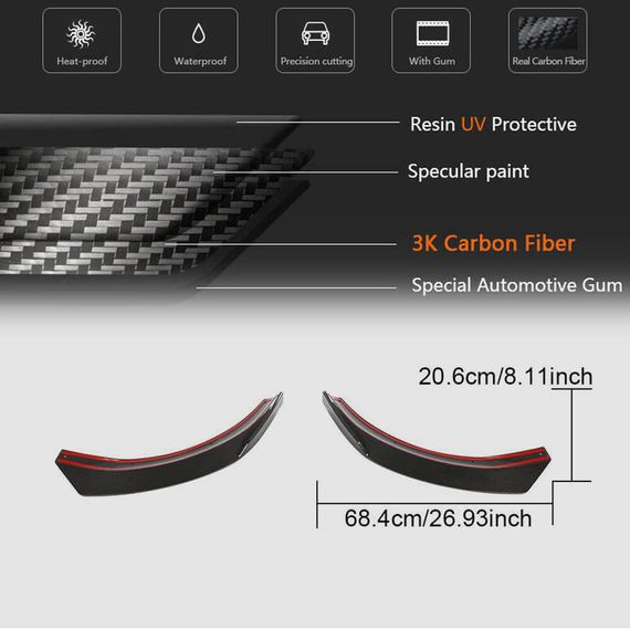 Накладки на передній бампер Flap (для GLA45 AMG 2017-2020) для Mercedes GLA X156 рр | Зображення 4